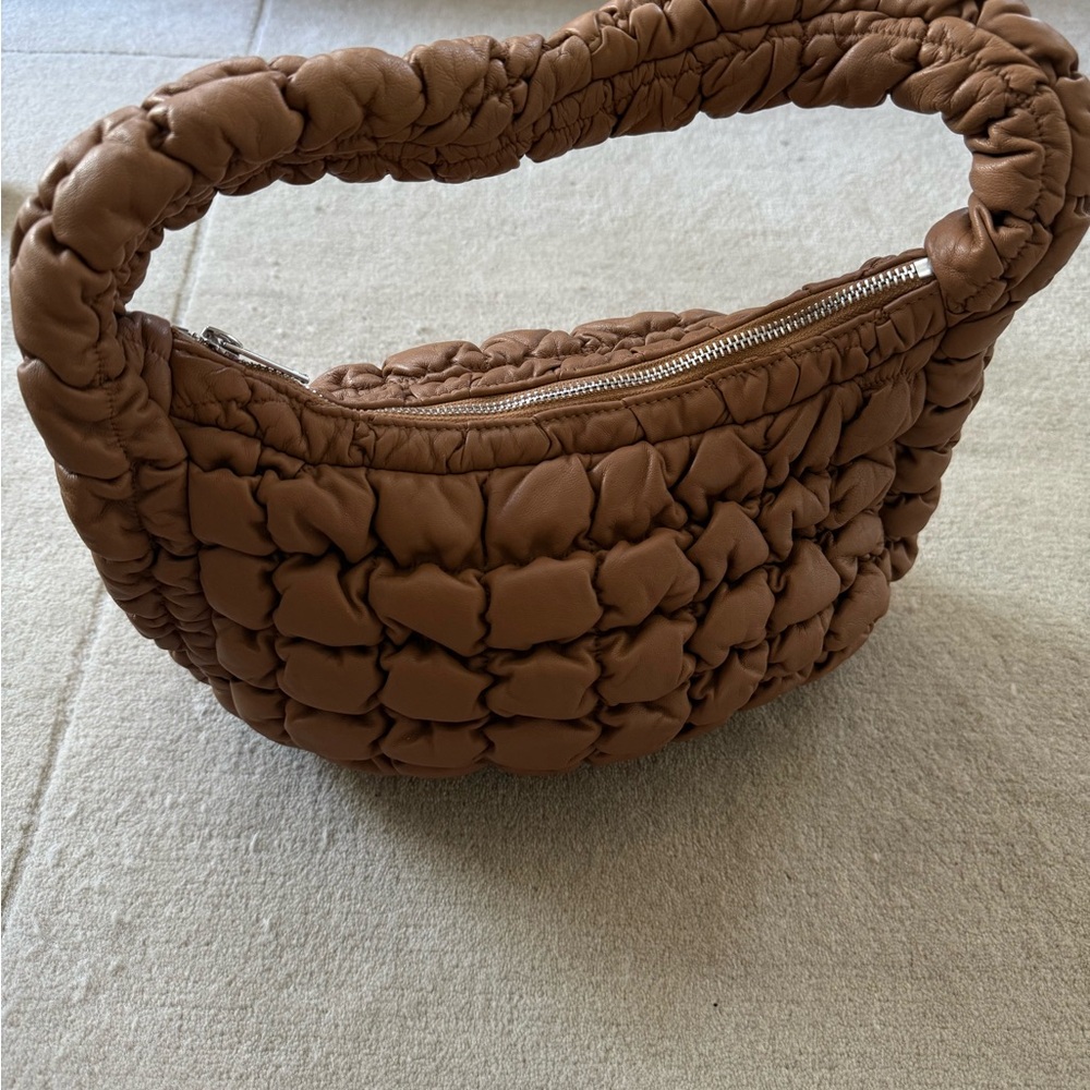 COS Leather Quilted Brown Shoulder Bag